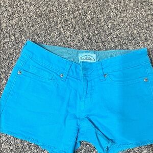 Aeropostale Women's Bright Blue Denim Shorts
